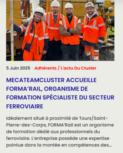 nos partenaires MECATEAMCLUSTER Forma'rail partenaire MECATEAMCLUSTER